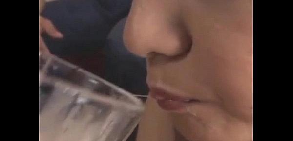  Japanese girls drink cum bukkake cumpilation